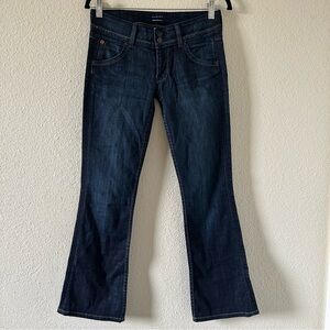 Hudson Women’s Boot cut Jeans Sz 27 Blue Flap Pockets Western Rodeo Cowgirl